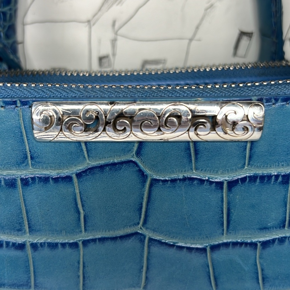 Brighton Crocodile Embossed Leather Crossbody Bag - Picture 7 of 16